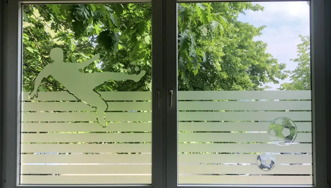 Glasdekorfolierung als Sichtschutz