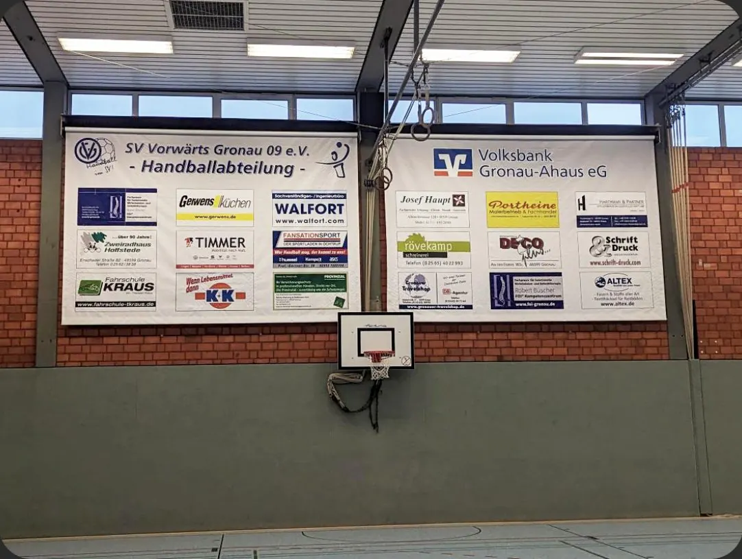 SV Vorwärts Gronau Sponsorenbanner